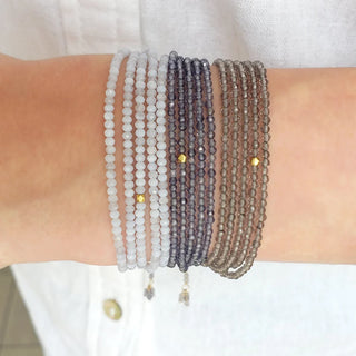 34" Chalcedony Wrap Bracelet - Necklace