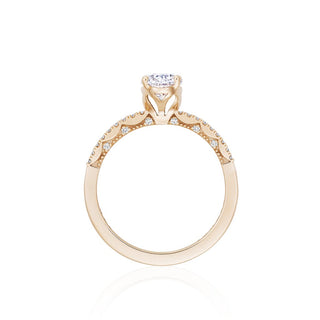 Oval Cut Coastal Crescent Ring Setting in Rose Gold by Tacori