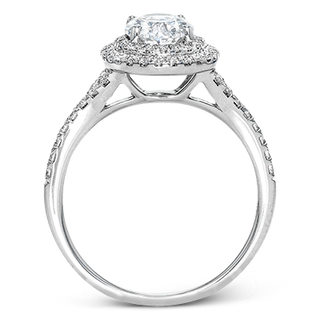 Double Halo Diamond Ring Setting by Simon G