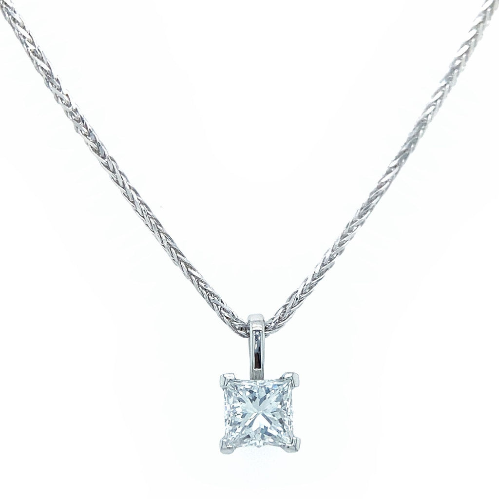 Princess Cut Diamond Necklace Perrara princess-cut-diamond-necklace-perrara