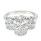 5.19TCW Three Stone Diamond Ring