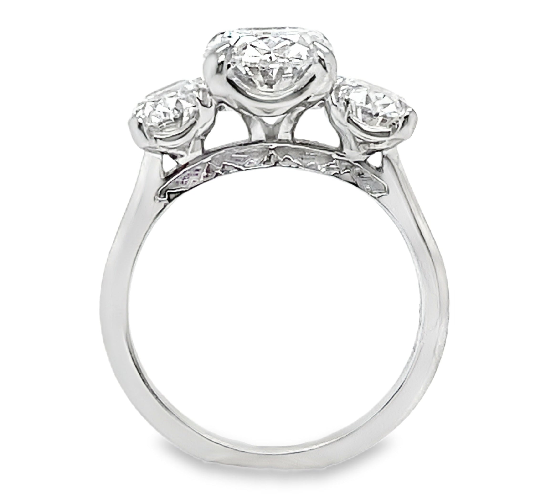 5.19TCW Three Stone Diamond Ring