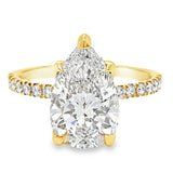 3.55TCW Pear Diamond Pavé Ring