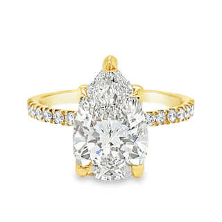 3.55TCW Pear Diamond Pavé Ring