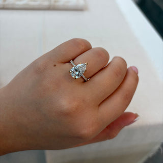 3.55TCW Pear Diamond Pavé Ring