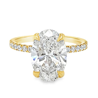 3.55TCW Oval Diamond Pavé Ring