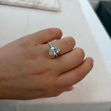 3.55TCW Oval Diamond Pavé Ring