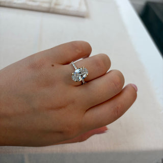 3.55TCW Oval Diamond Pavé Ring