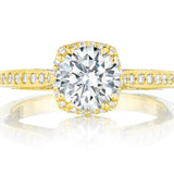 Yellow Gold Tacori Dantela Lab Grown Diamond Ring