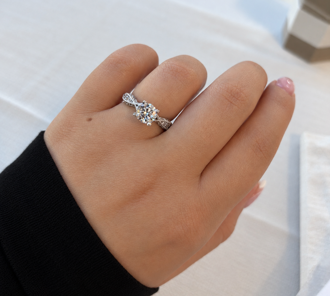 Ribbon Twist Diamond Ring by Tacori
