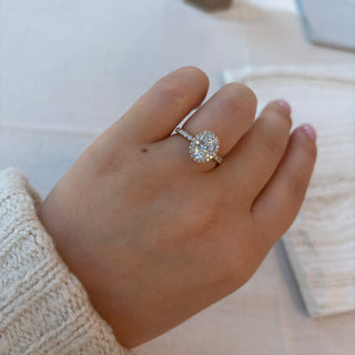 Oval Halo Diamond Ring by Simon G