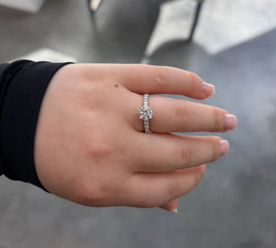 Round Lab Grown Diamond Ring by Simon G