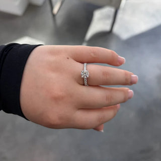 Round Lab Grown Diamond Ring by Simon G