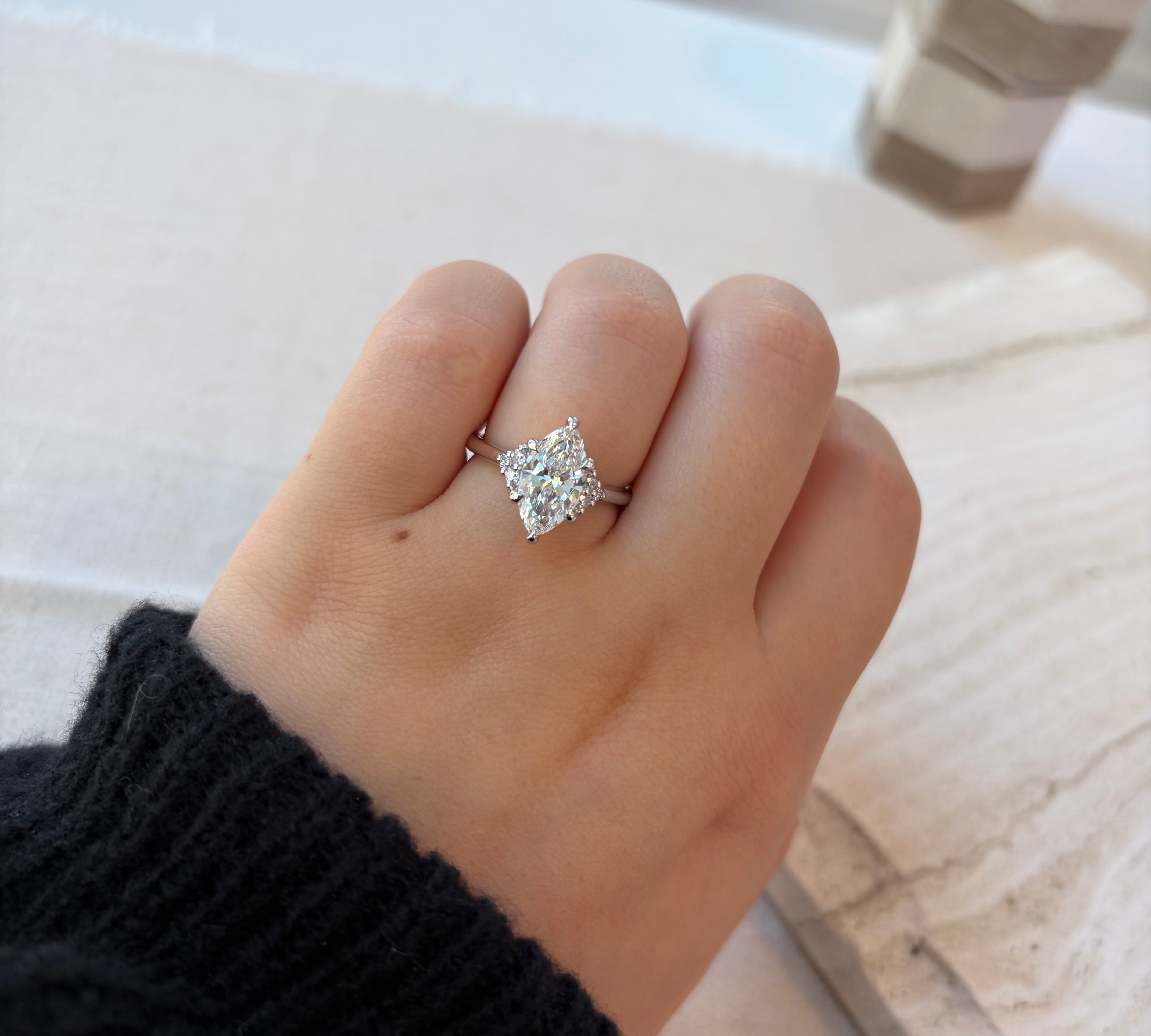 2.17 TCW Marquise Lab Grown Diamond Ring by Noam Carver