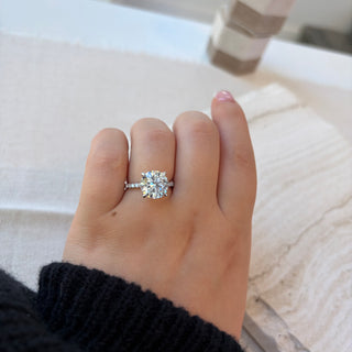4.34TCW Round Lab Grown Diamond Ring by Noam Carver
