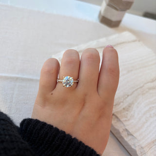 3.34TCW Round Lab Grown Diamond Ring by Noam Carver