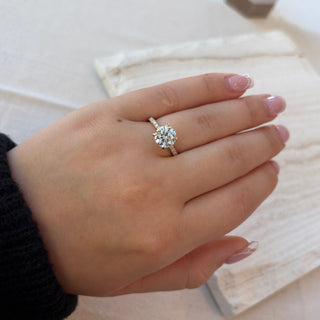 2.34TCW Round Lab Grown Diamond Ring by Noam Carver