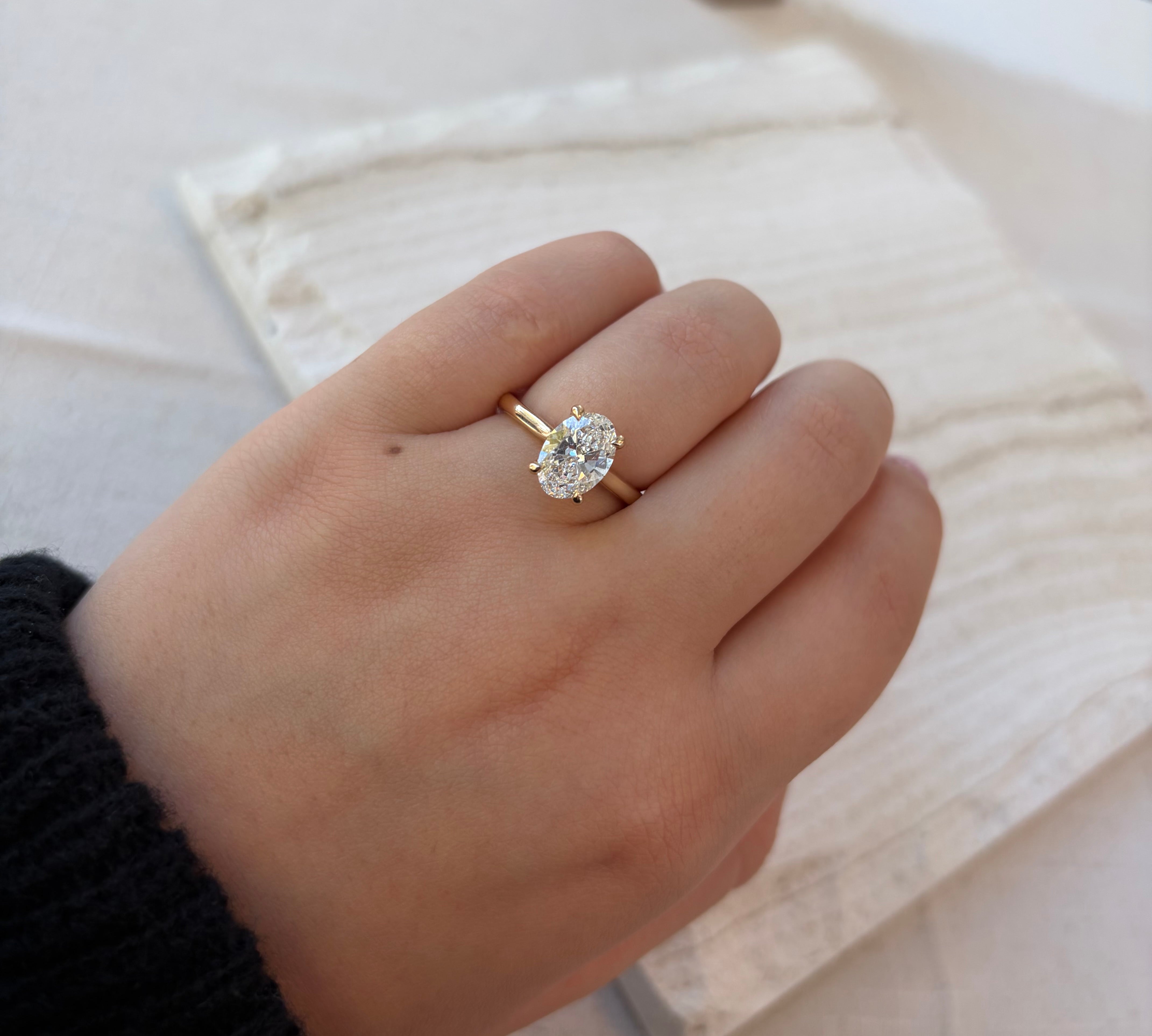 2.07TCW Oval Lab Grown Diamond Ring by Noam Carver