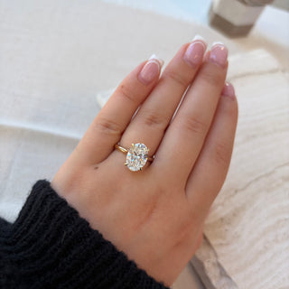 4.07TCW Oval Lab Grown Diamond Ring by Noam Carver
