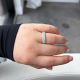 1.50TCW Double Row Diamond Band by Simon G