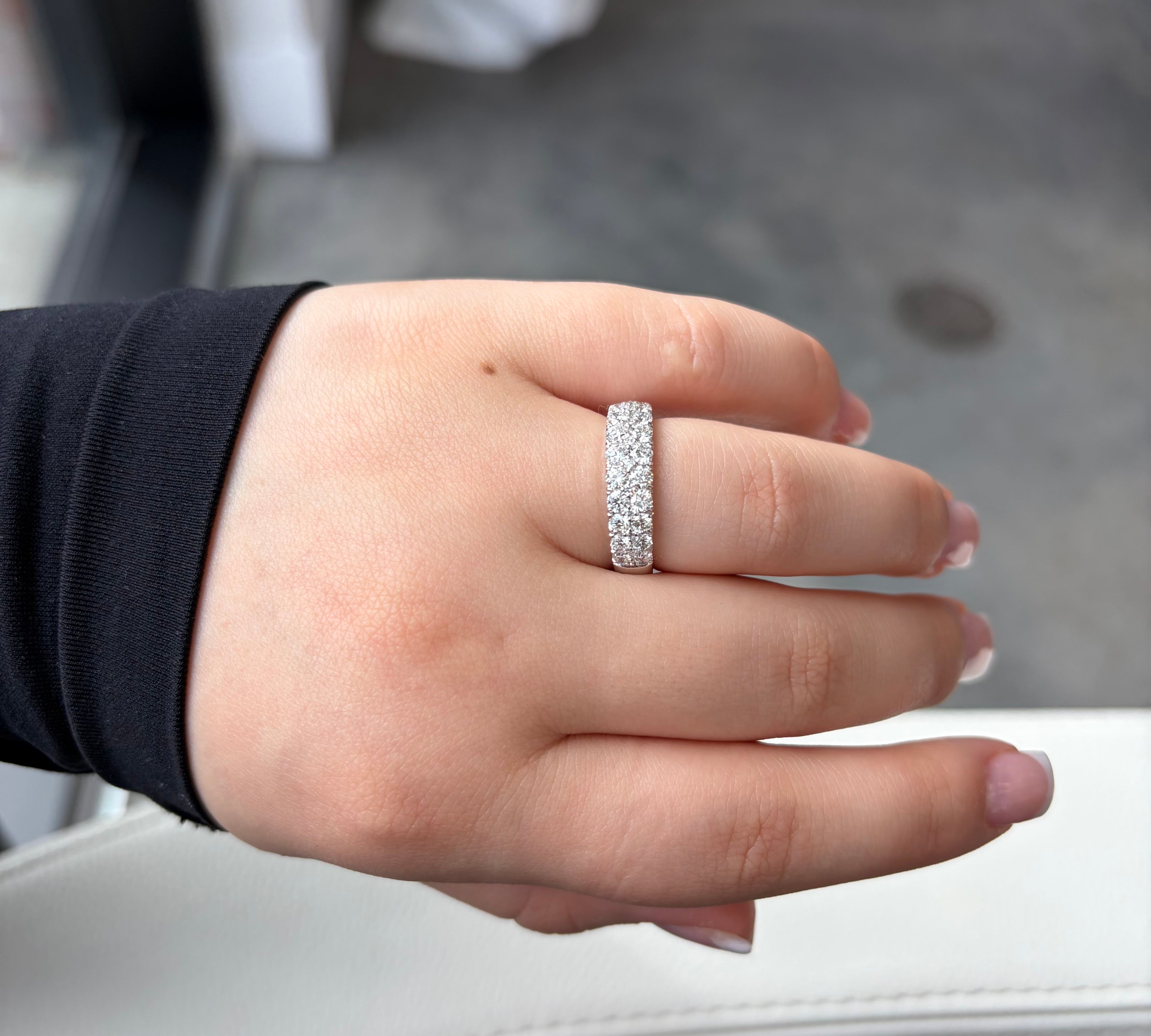 1.50TCW Double Row Diamond Band by Simon G