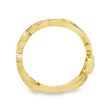 Floral Milgrain Diamond Band