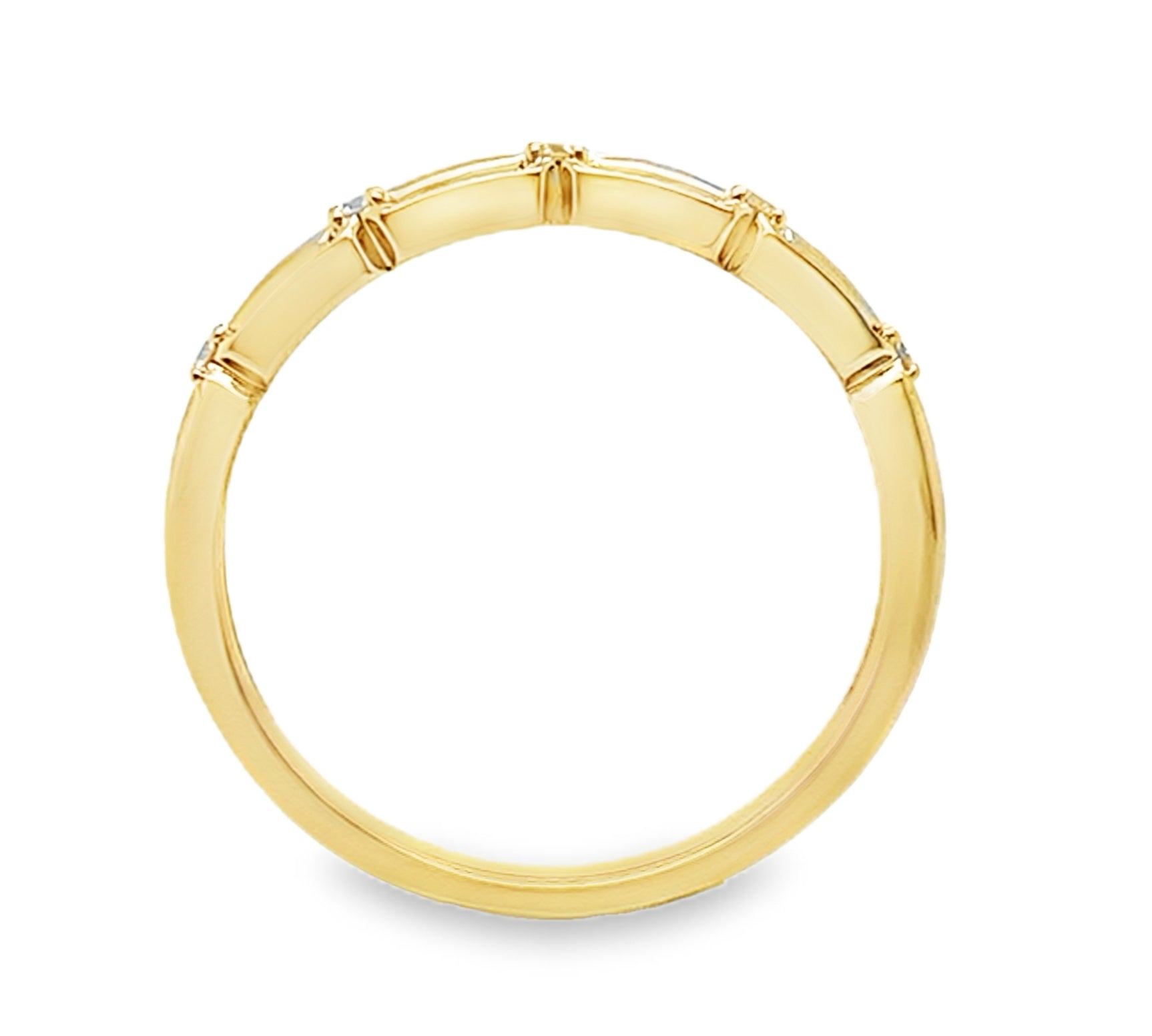 Spaced Out Flush Set Diamond Band