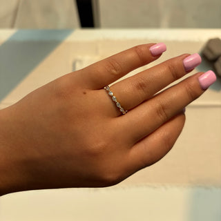 Marquise Cut Diamond band by Noam Carver
