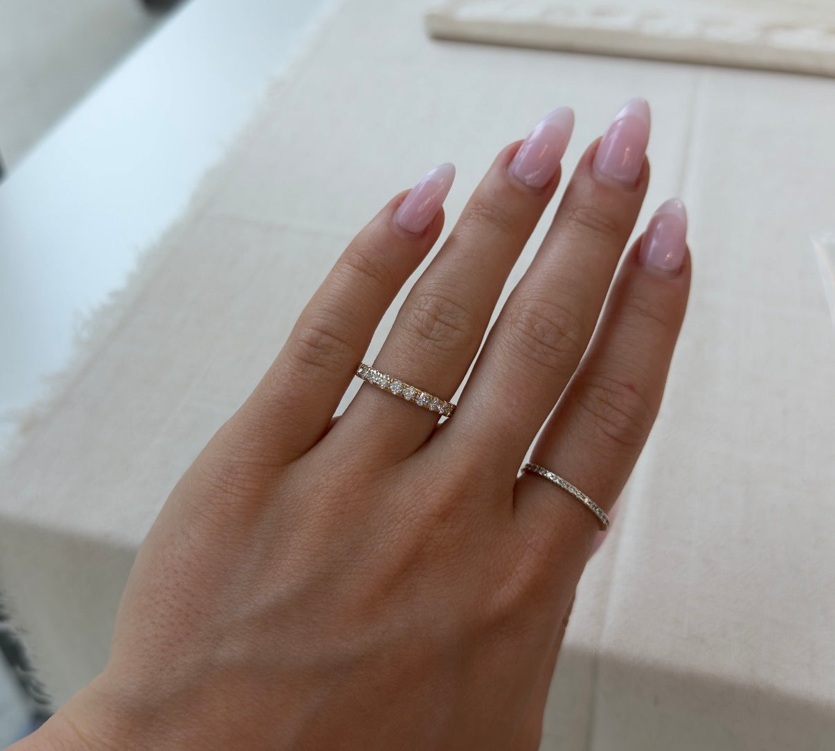 Luna Semi-Eternity Wedding Band by Noam Carver