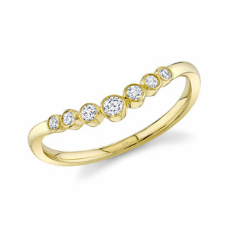 Curved Bezel Set Diamond Band by Shy Creation