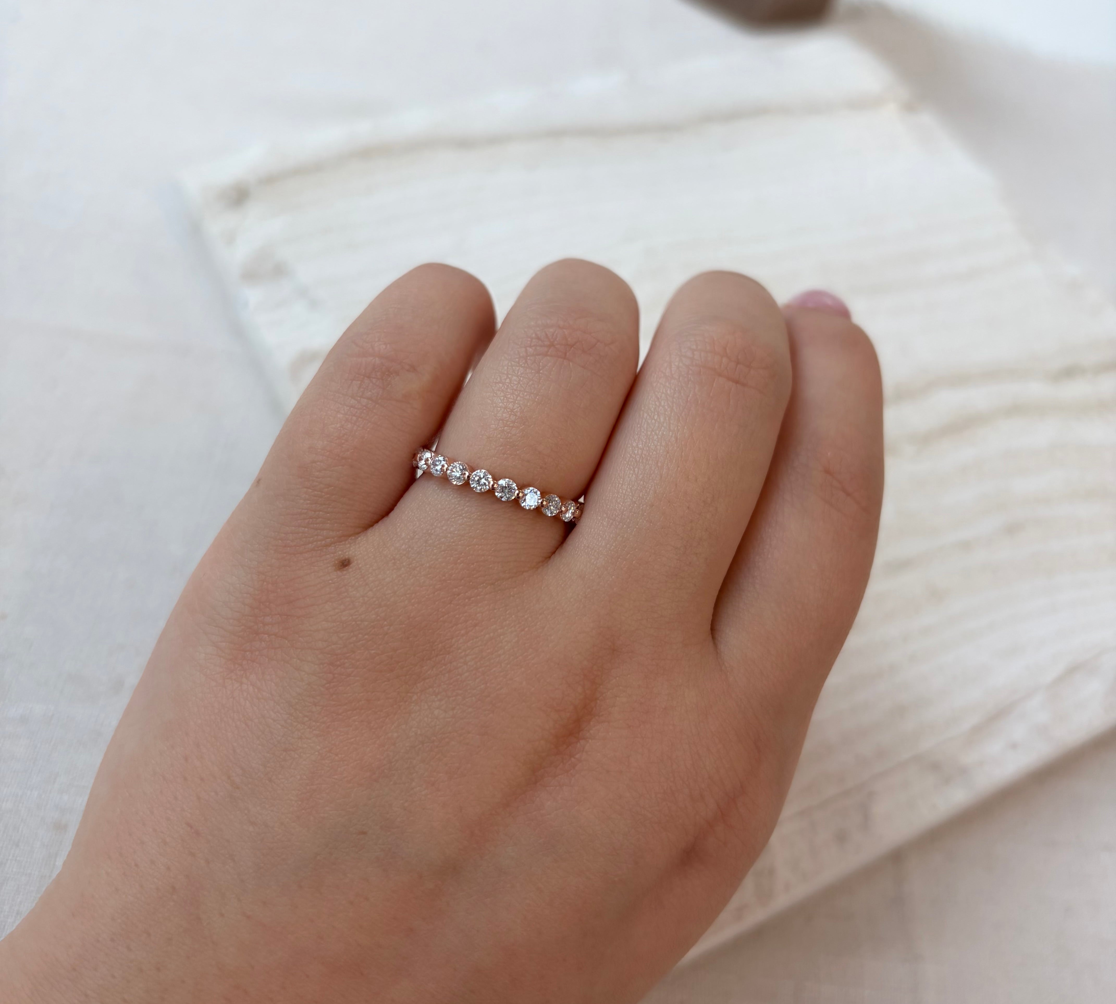 .95TCW Rose Gold Diamond Band by Noam Carver