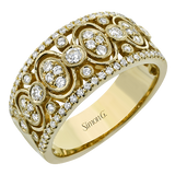 Wide Diamond Band By Simon G