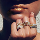 Wide Diamond Band By Simon G