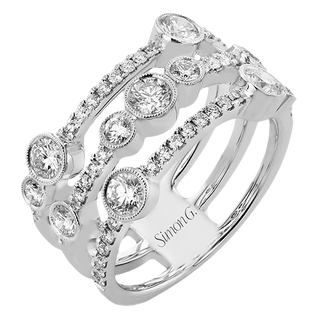 Wide Diamond Layer Ring by Simon G