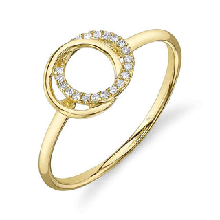 Diamond Love Knot Circle Ring by Shy Creation