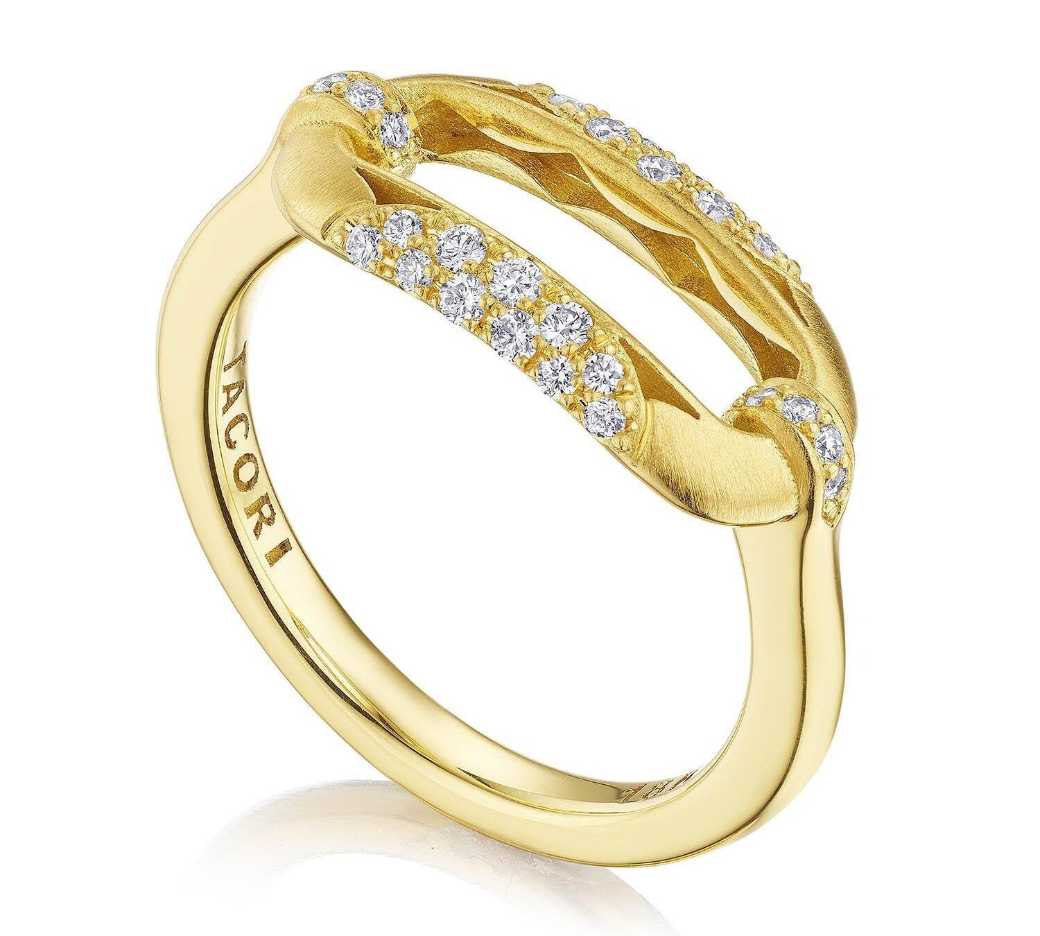 Crescent Eclipse Link Diamond Ring by Tacori
