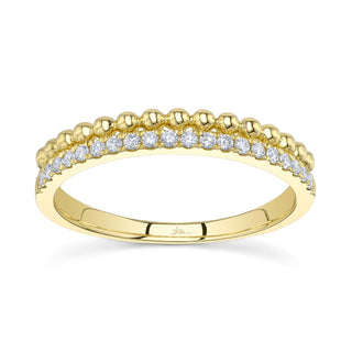 Double Row Diamond Ring by Shy Creation