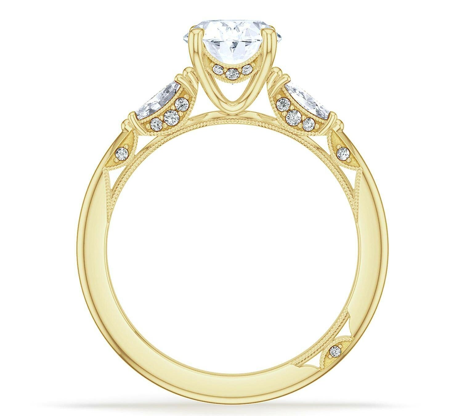 Simply Tacori Three Stone Ring Setting