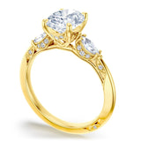 Simply Tacori Three Stone Ring Setting