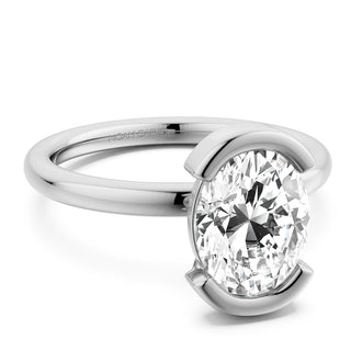 Half Bezel Solitaire Ring Setting by Noam Carver