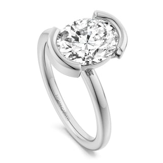 Half Bezel Solitaire Ring Setting by Noam Carver