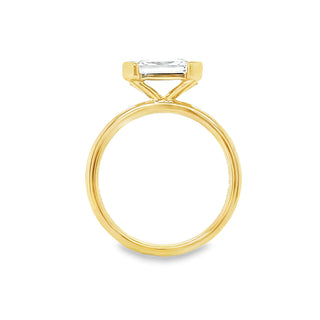 East-West Half Bezel Ring Setting by Noam Carver