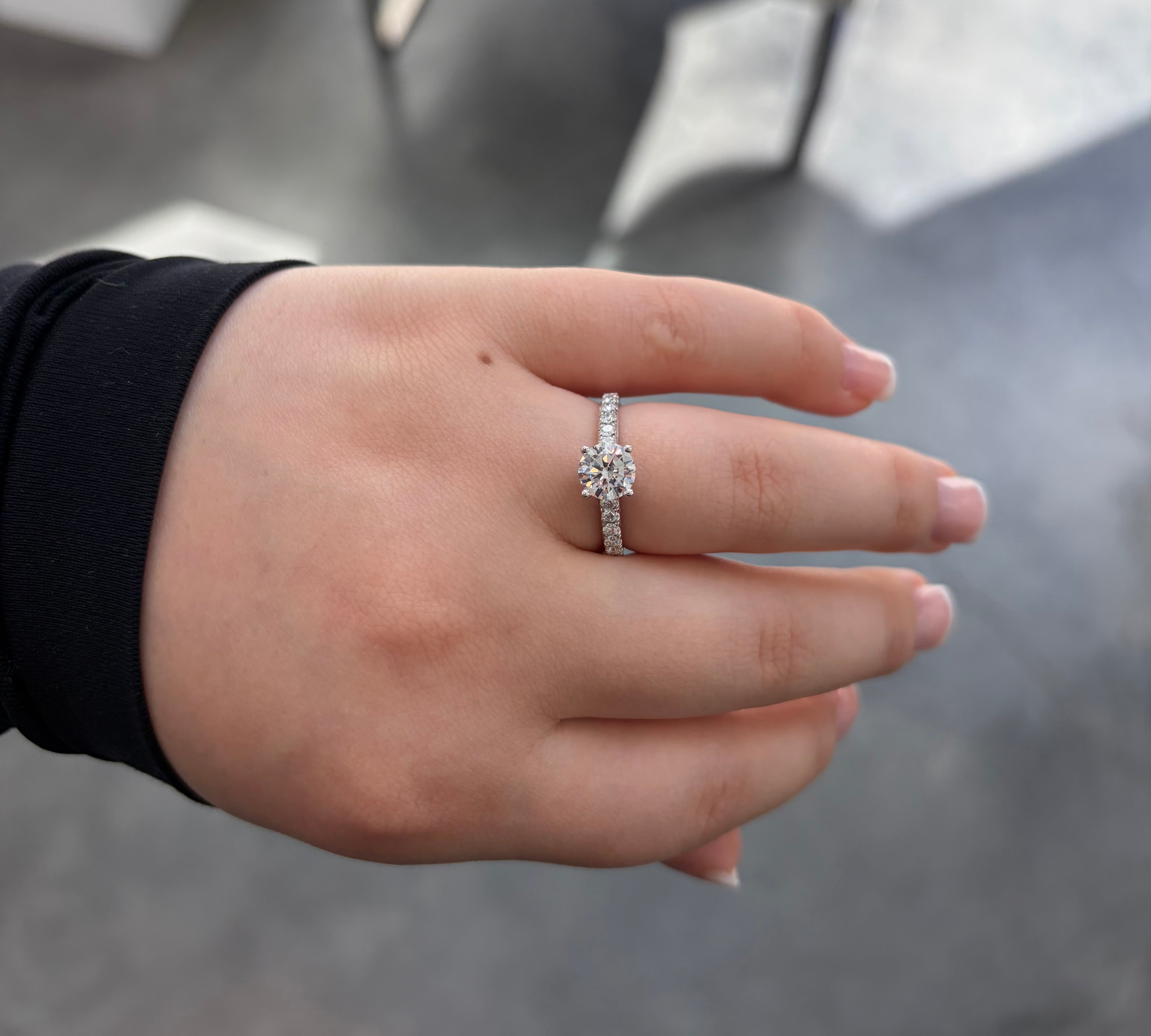 Hidden Halo Diamond Ring Setting by Simon G