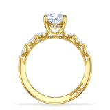 Sculpted Crescent Tacori Ring Setting