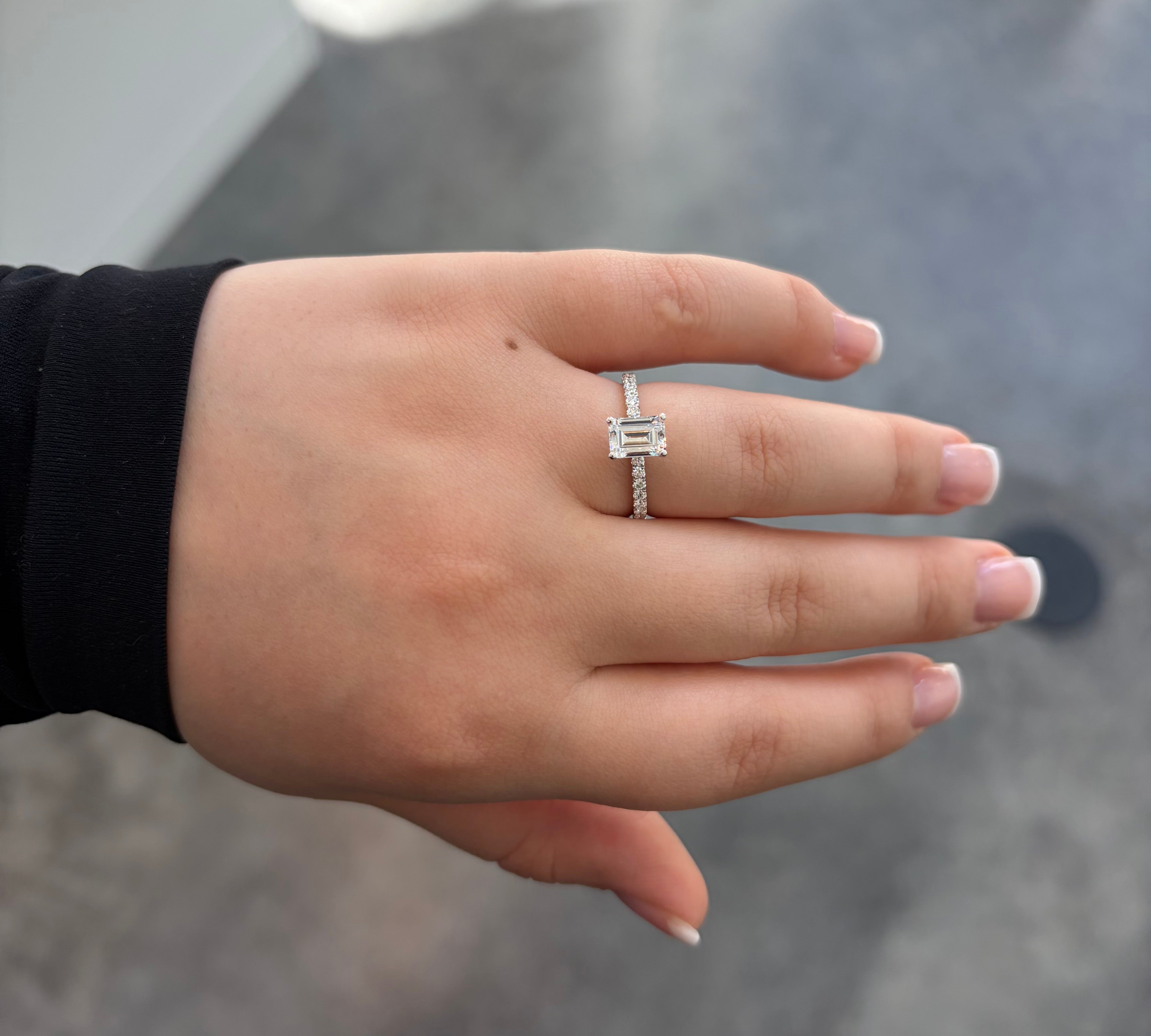 Emerald Diamond Ring Setting by Simon G