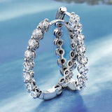 White Gold Diamond Hoops by Simon G
