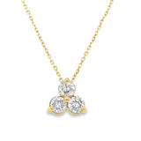 .95TCW Triple Diamond Necklace