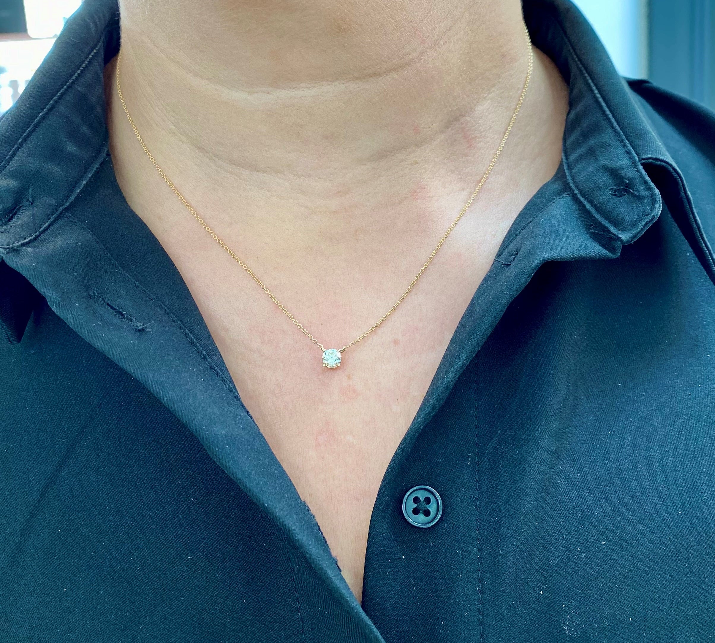 .51CT Floating Diamond Solitaire Necklace