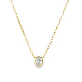 Dainty Oval Lab Grown Diamond Necklace