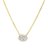 East West Oval Lab Grown Diamond Necklace